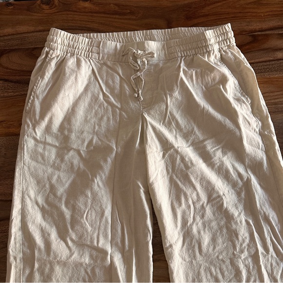 Linen pants with pockets and elastic waistband - Picture 2 of 4